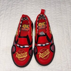 Disney Cars Lightning McQueen Red Slip-On Shoes